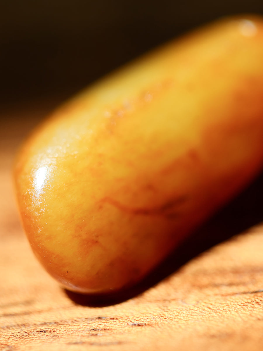 Amber Antique Chinese Hetian Jade Bracelet